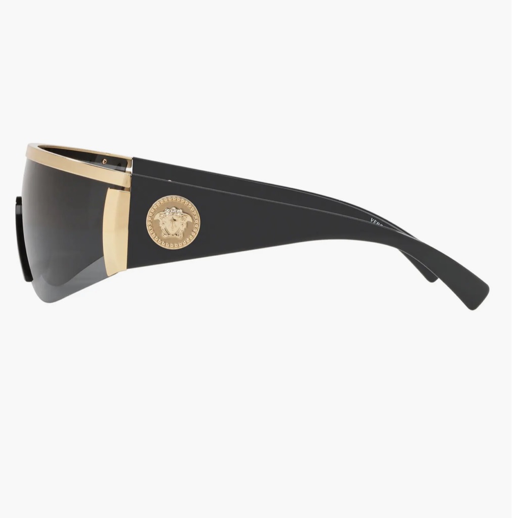 Versace Women's Sunglasses With Black Frame And Gold Detail